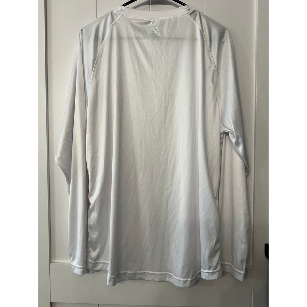 Athlio Men's Cool Dry Compression Athletic Work Out long Sleeve White Shirt L